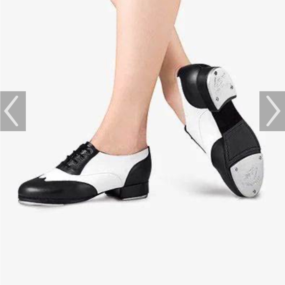 Black and White Tap Dance Shoes
